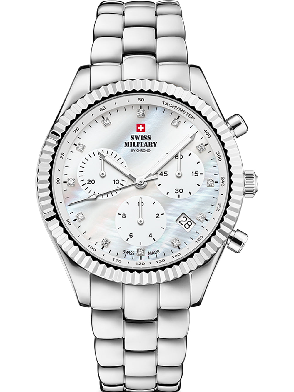Swiss Military SM30207.02 Elegant Chronograph moteriškas laikrodis 38mm 5ATM