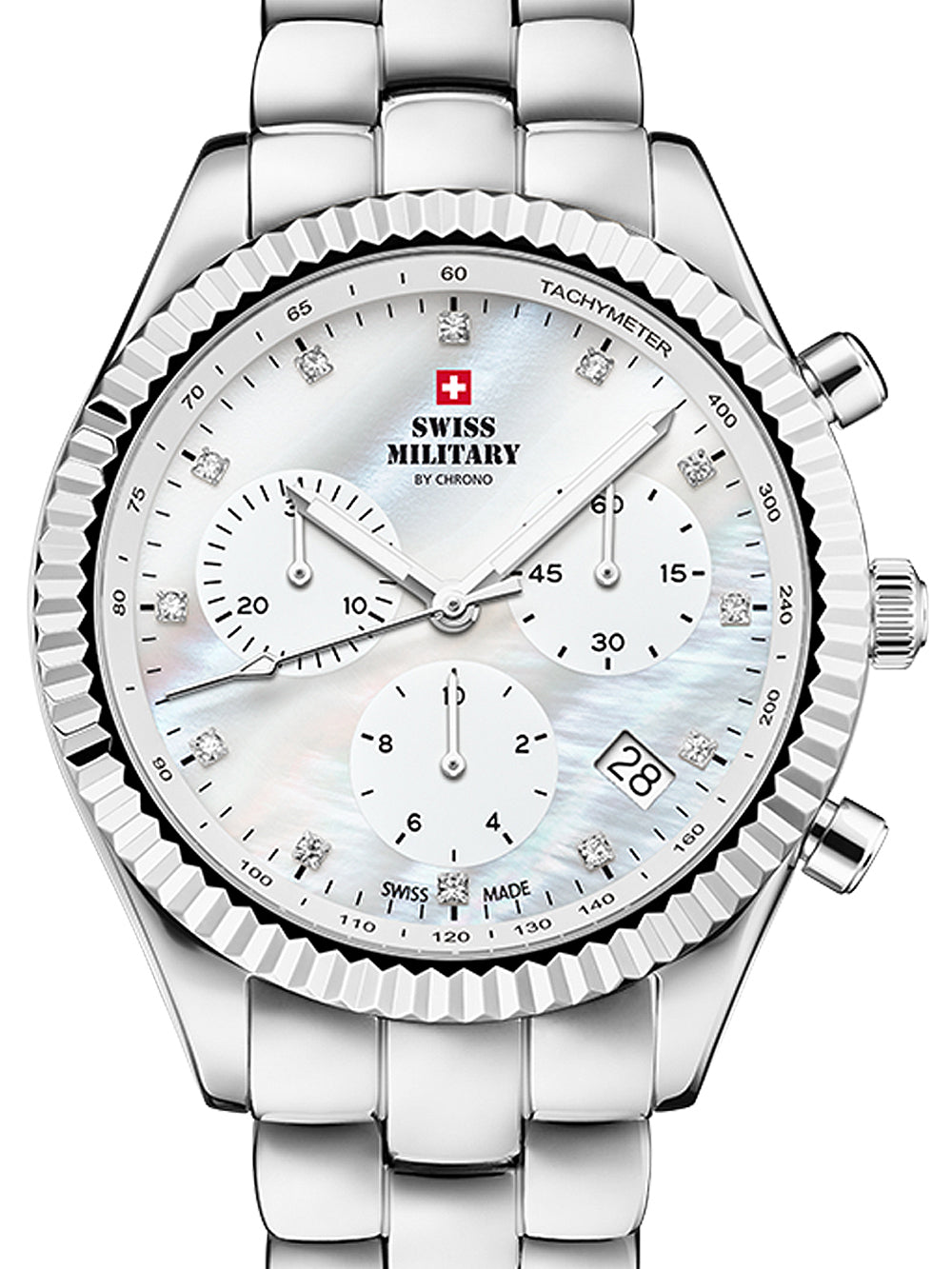 Swiss Military SM30207.02 Elegant Chronograph moteriškas laikrodis 38mm 5ATM