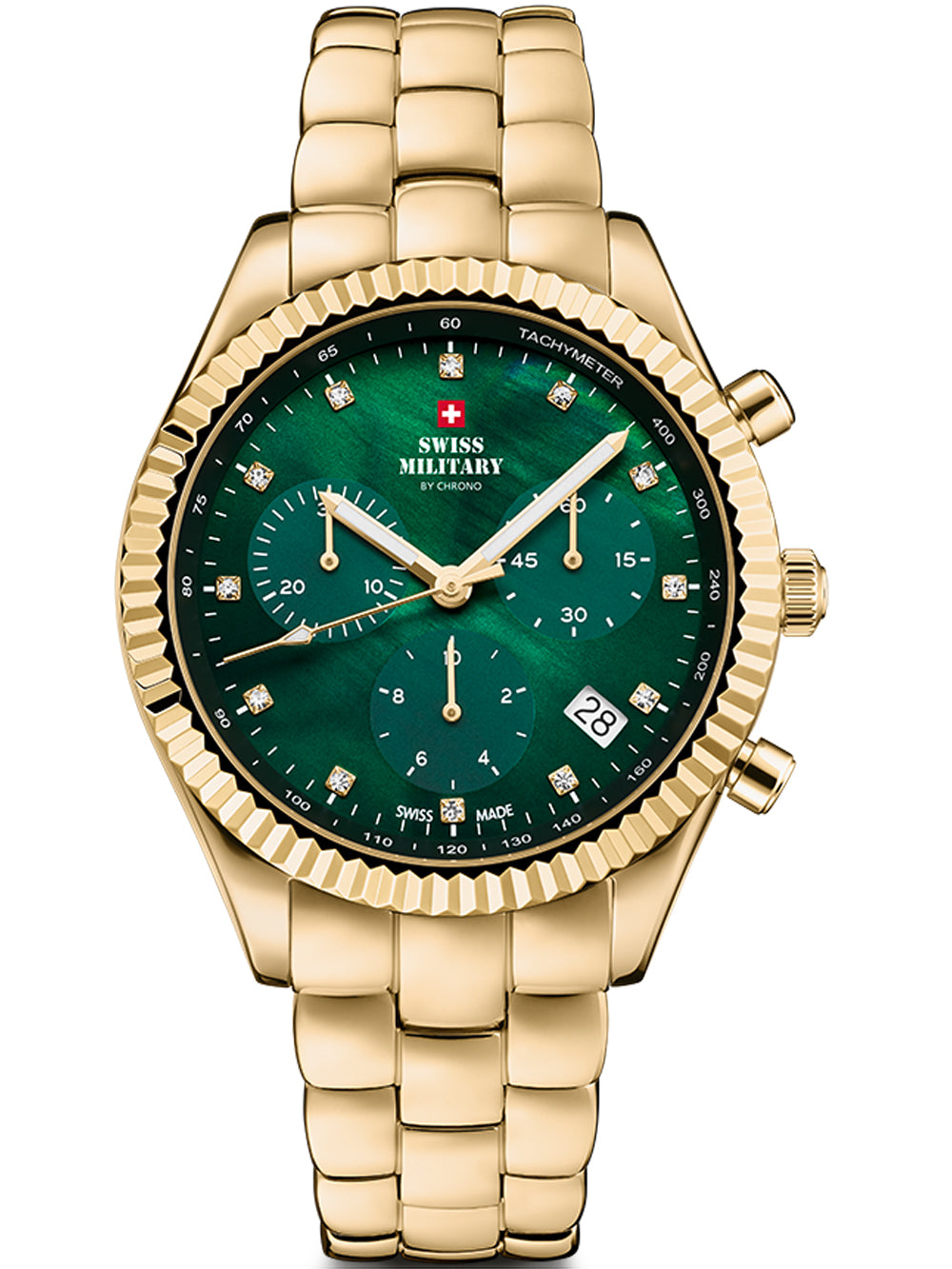Swiss Military SM30207.04 Elegant Chronograph moteriškas laikrodis 38mm 5ATM