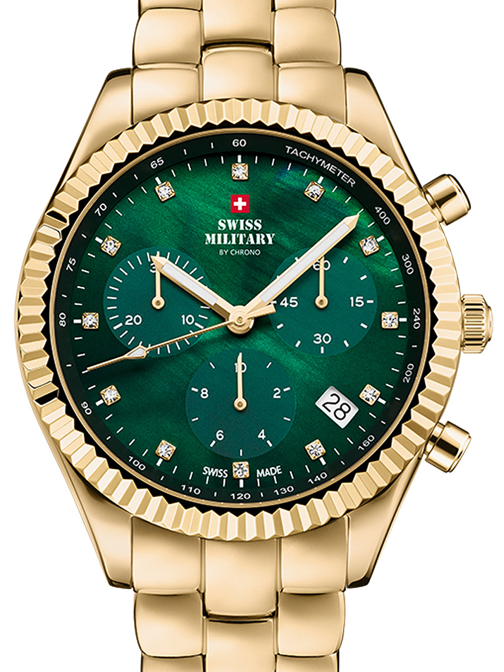 Swiss Military SM30207.04 Elegant Chronograph moteriškas laikrodis 38mm 5ATM