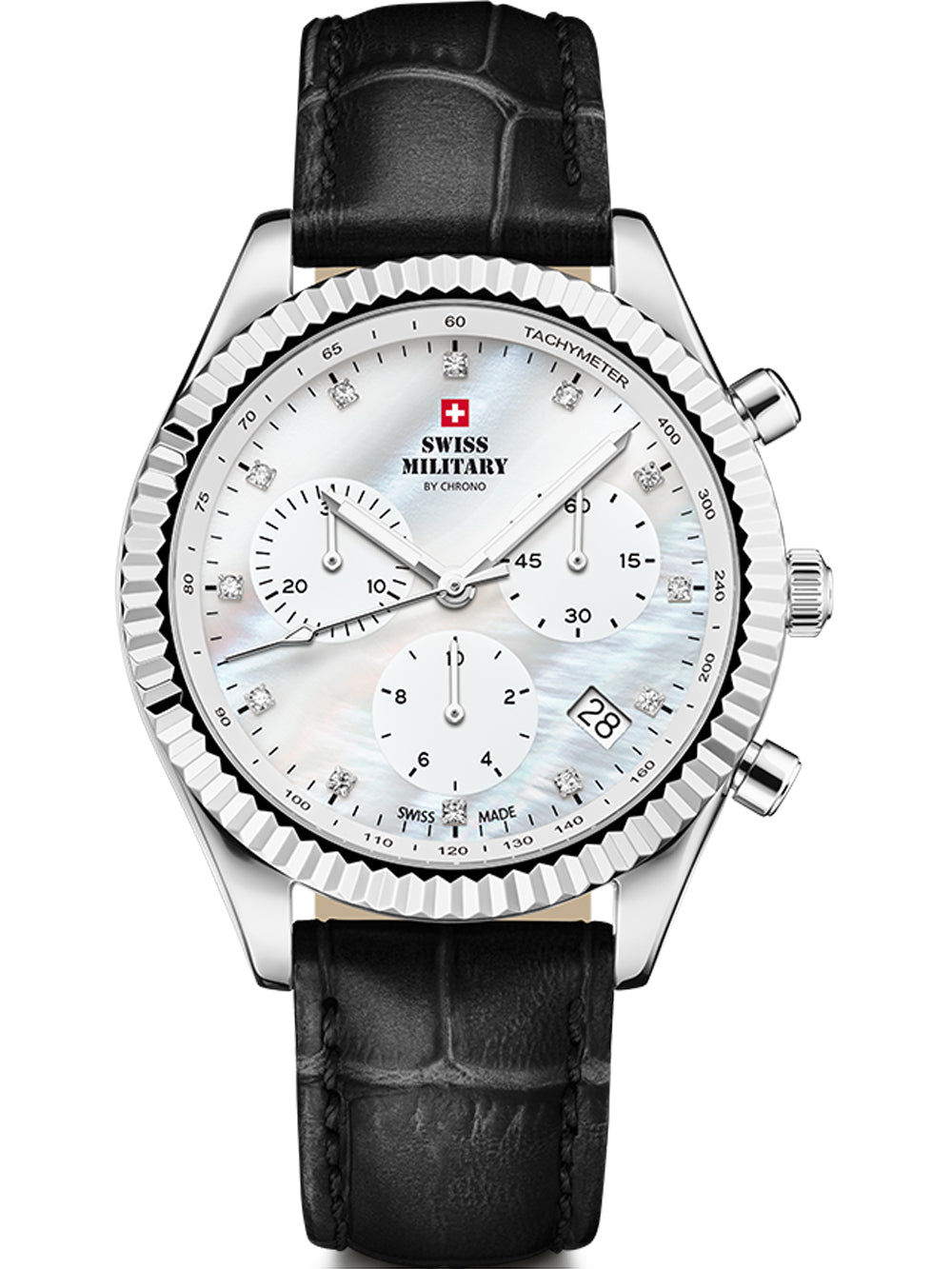Swiss Military SM30207.05 Elegant Chronograph moteriškas laikrodis 38mm 5ATM