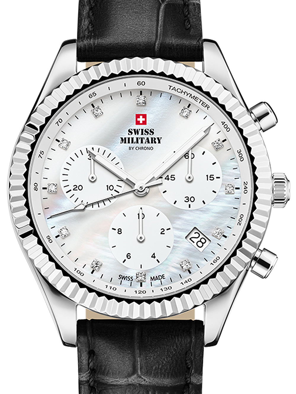Swiss Military SM30207.05 Elegant Chronograph moteriškas laikrodis 38mm 5ATM