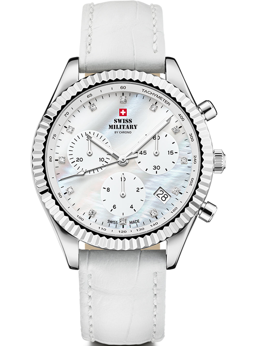 Swiss Military SM30207.06 Elegant Chronograph moteriškas laikrodis 38mm 5ATM