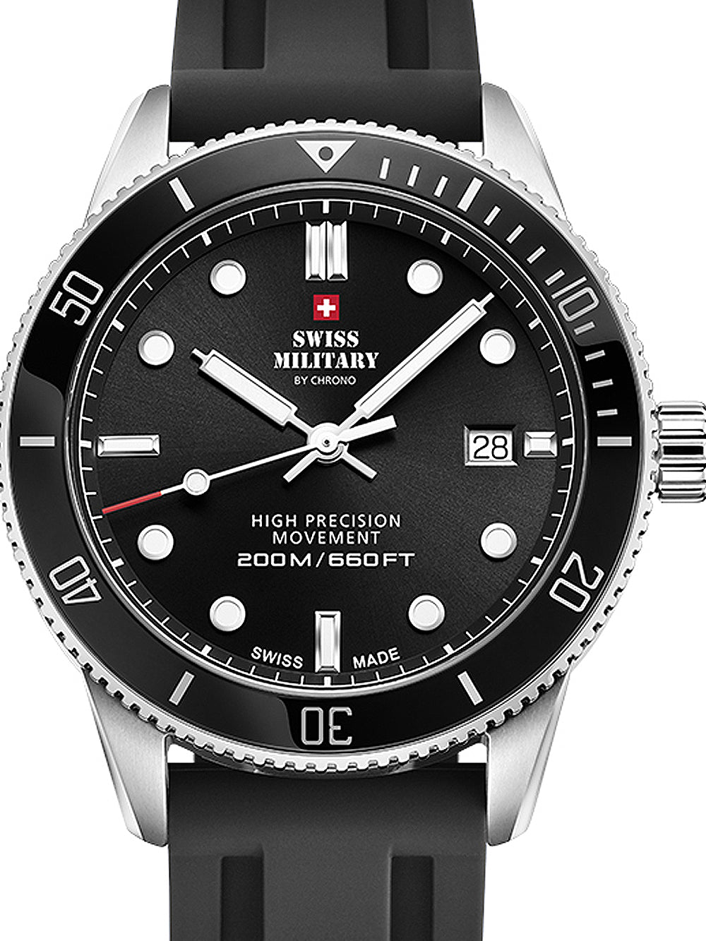 Swiss Military SM34088.07 Diver Quartz vyriškas laikrodis 42mm 20ATM