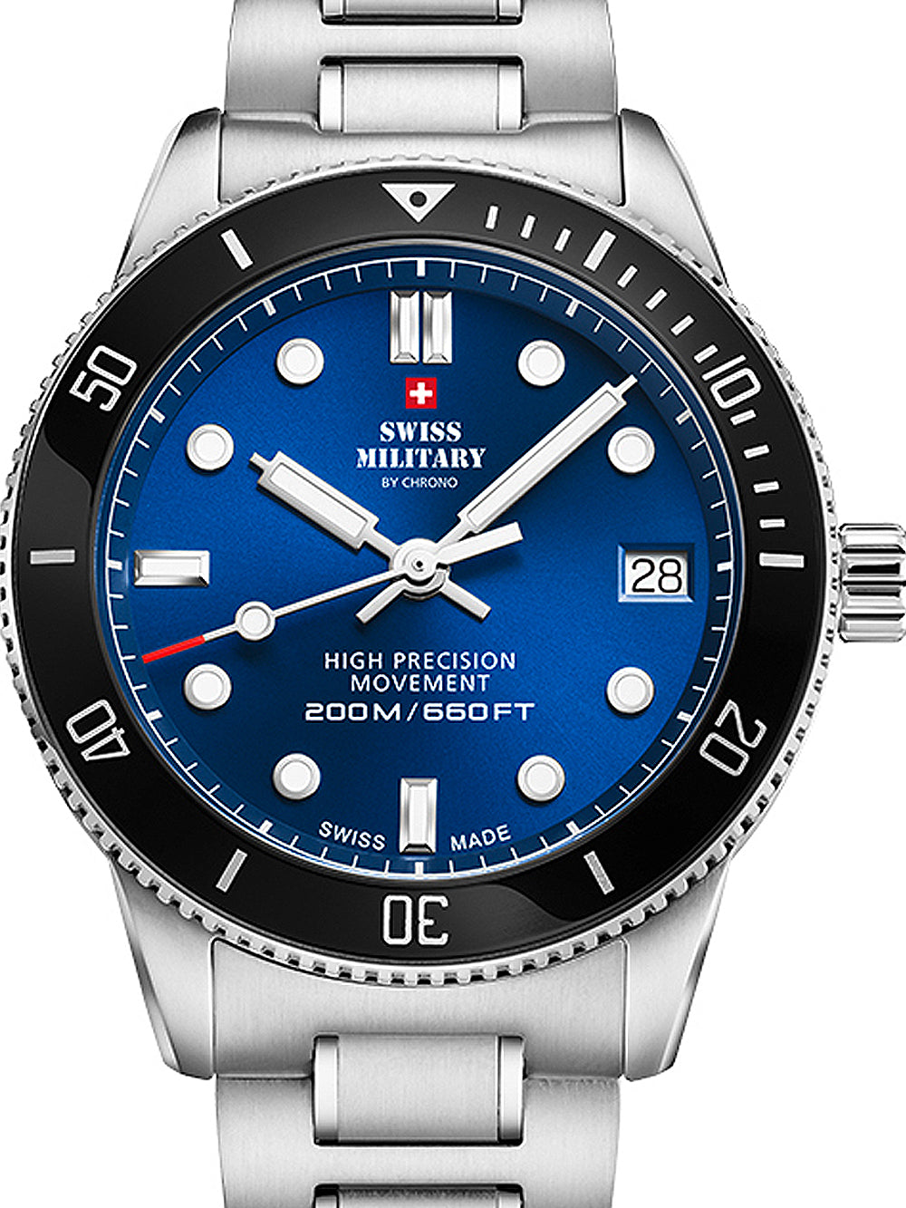 Swiss Military SM34089.02 Diver moteriškas laikrodis 37mm 20ATM
