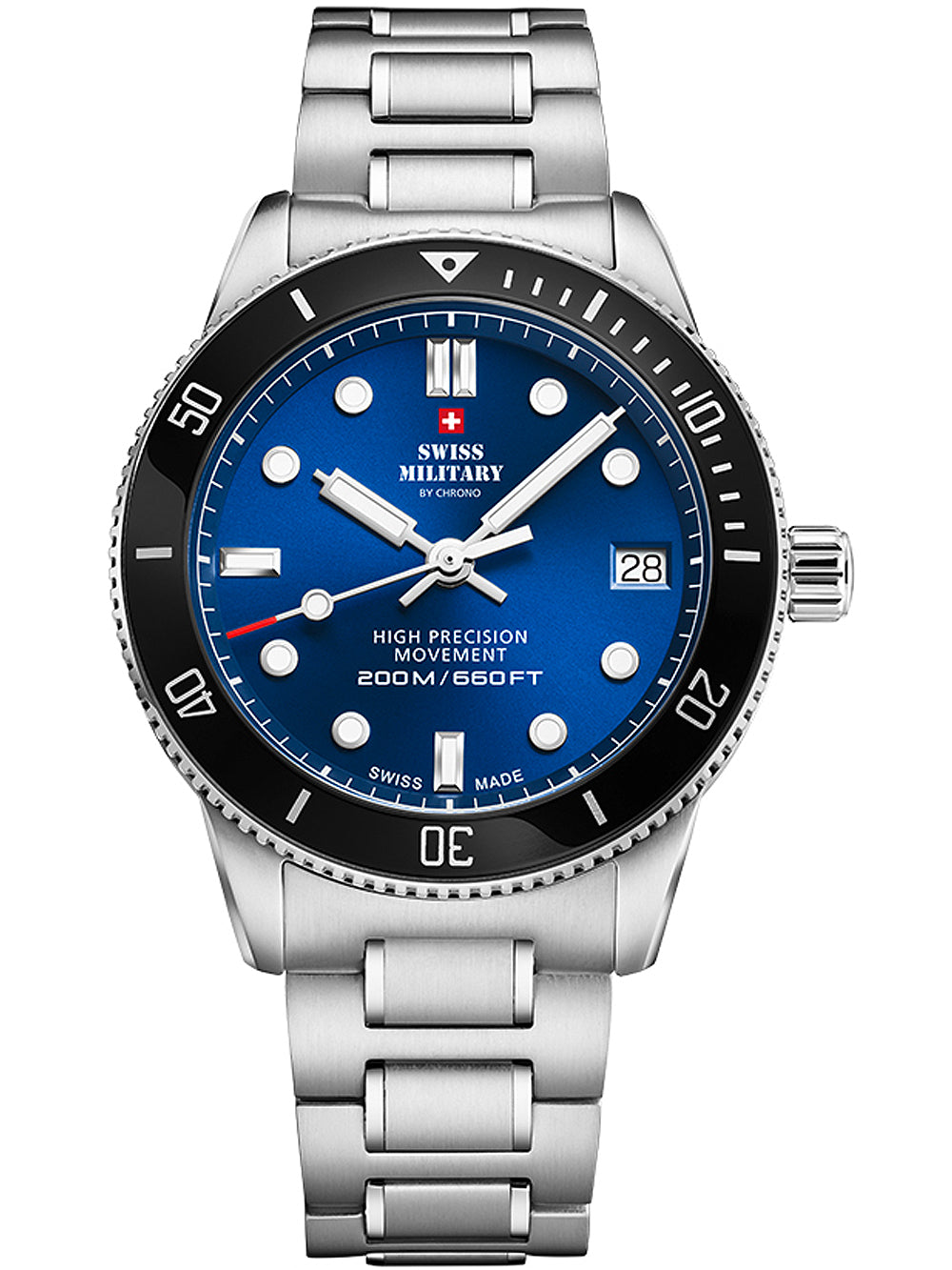 Swiss Military SM34089.02 Diver moteriškas laikrodis 37mm 20ATM