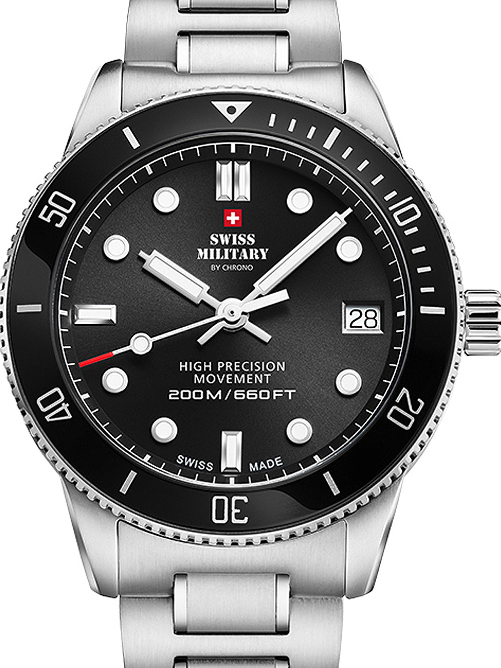 Swiss Military SM34089.01 Diver moteriškas laikrodis 37mm 20ATM