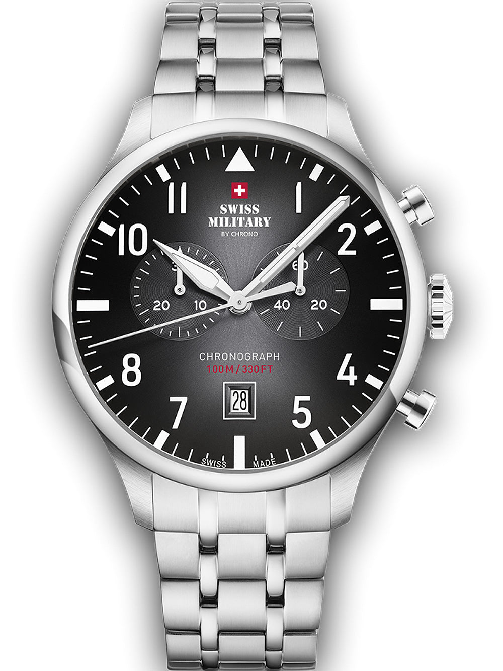 Swiss Military SM34098.01 Vintage Chronograph vyriškas laikrodis 43mm 10ATM