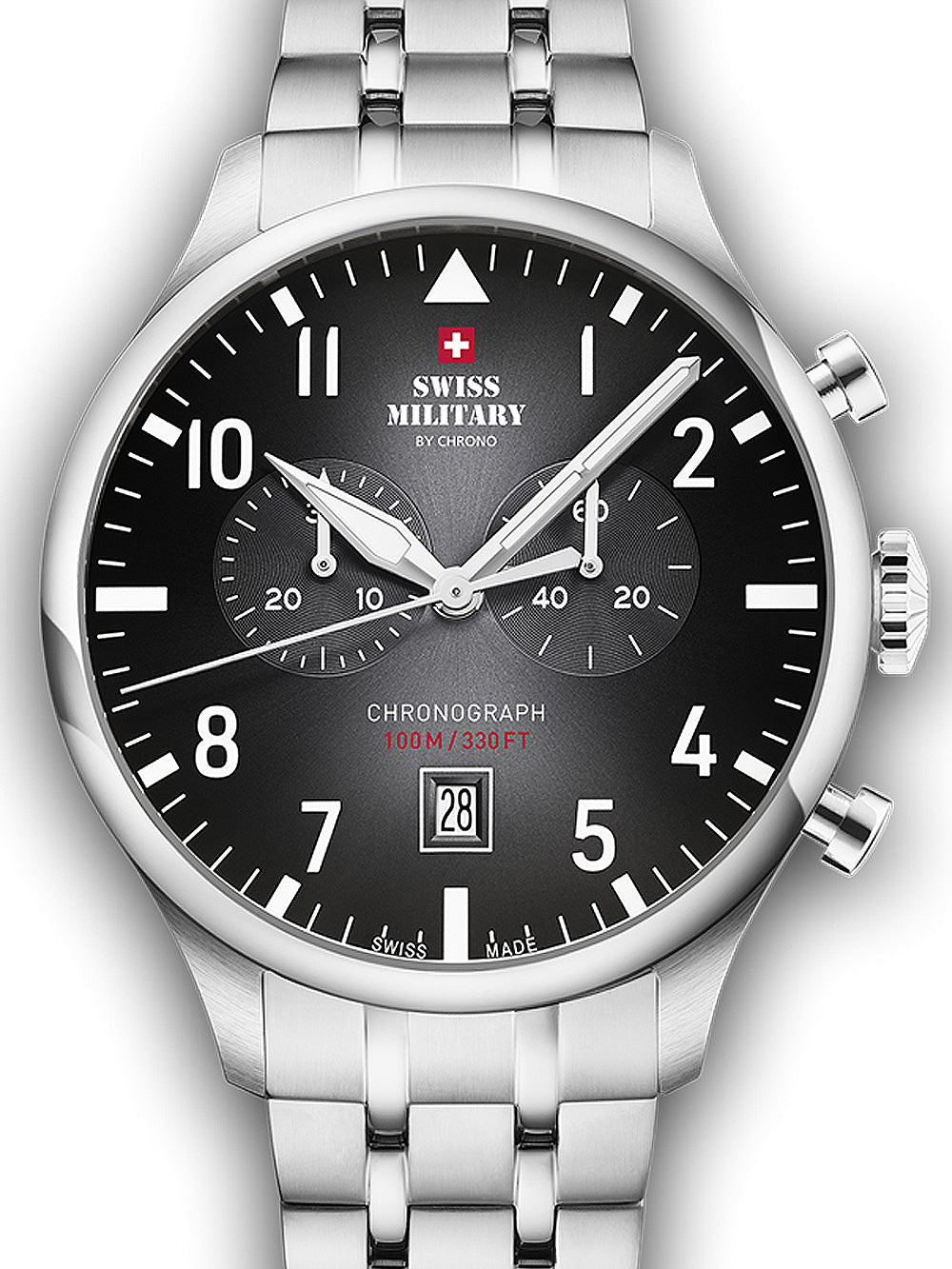Swiss Military SM34098.01 Vintage Chronograph vyriškas laikrodis 43mm 10ATM
