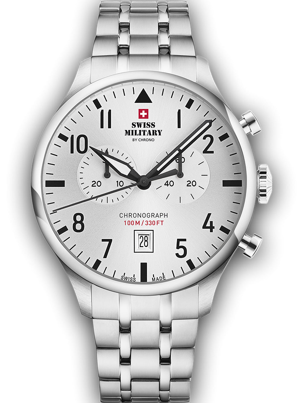 Swiss Military SM34098.02 Vintage Chronograph vyriškas laikrodis 43mm 10ATM