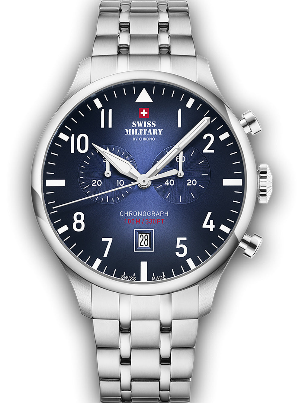 Swiss Military SM34098.03 Vintage Chronograph vyriškas laikrodis 43mm 10ATM