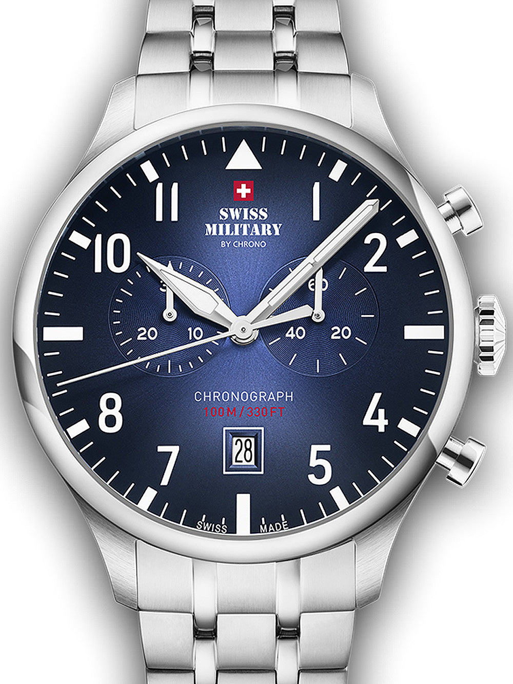Swiss Military SM34098.03 Vintage Chronograph vyriškas laikrodis 43mm 10ATM