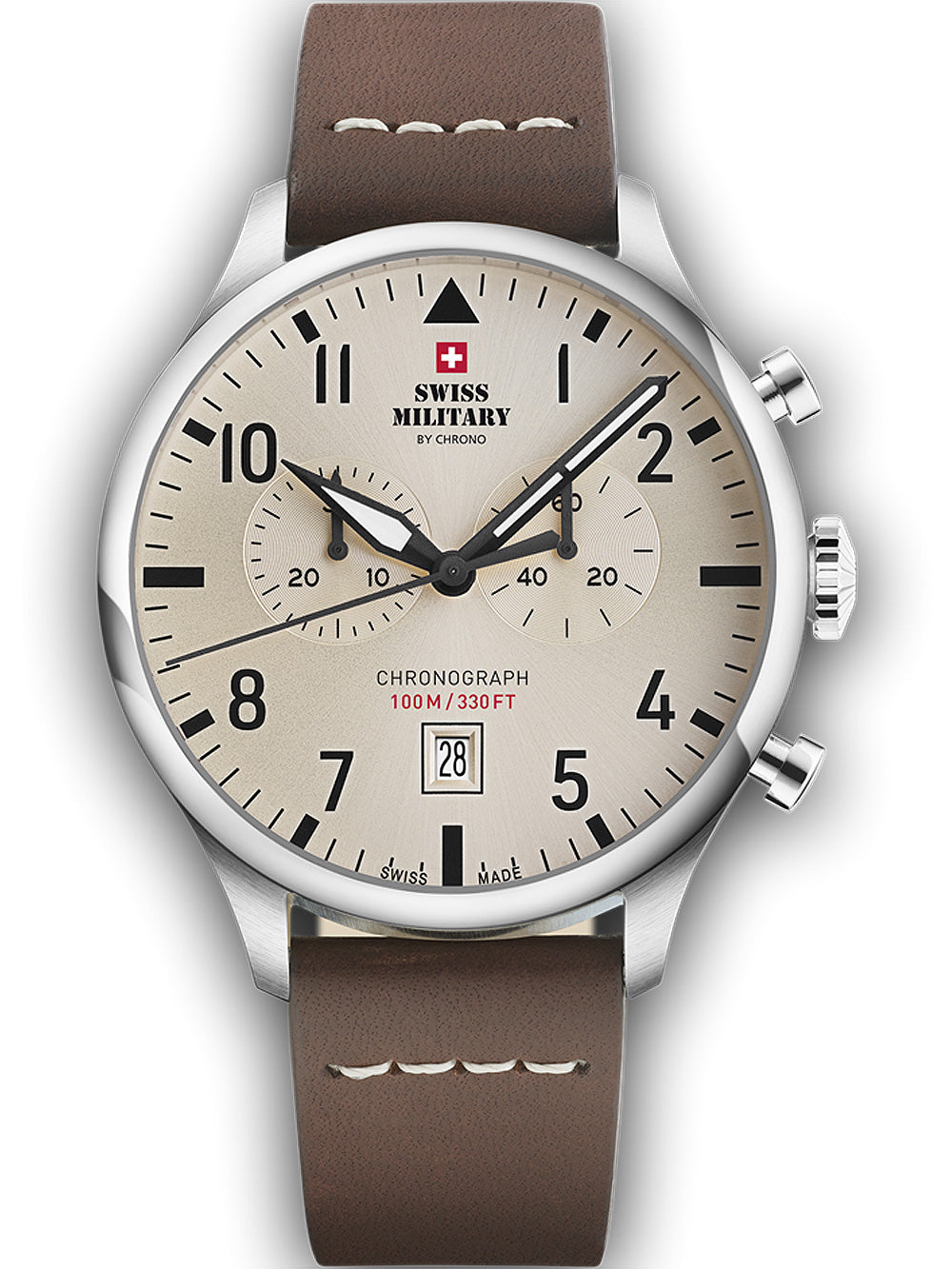 Swiss Military SM34098.09 Vintage Chronograph vyriškas laikrodis 43mm 10ATM