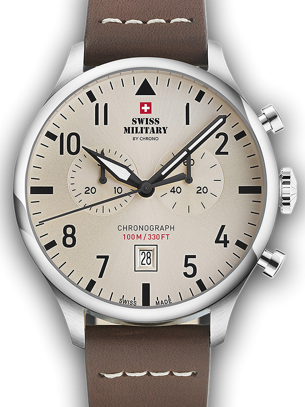 Swiss Military SM34098.09 Vintage Chronograph vyriškas laikrodis 43mm 10ATM