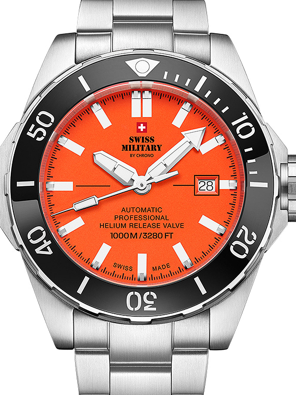 Swiss Military SMA34092.03 Automatic Diver vyriškas laikrodis 45mm 100ATM