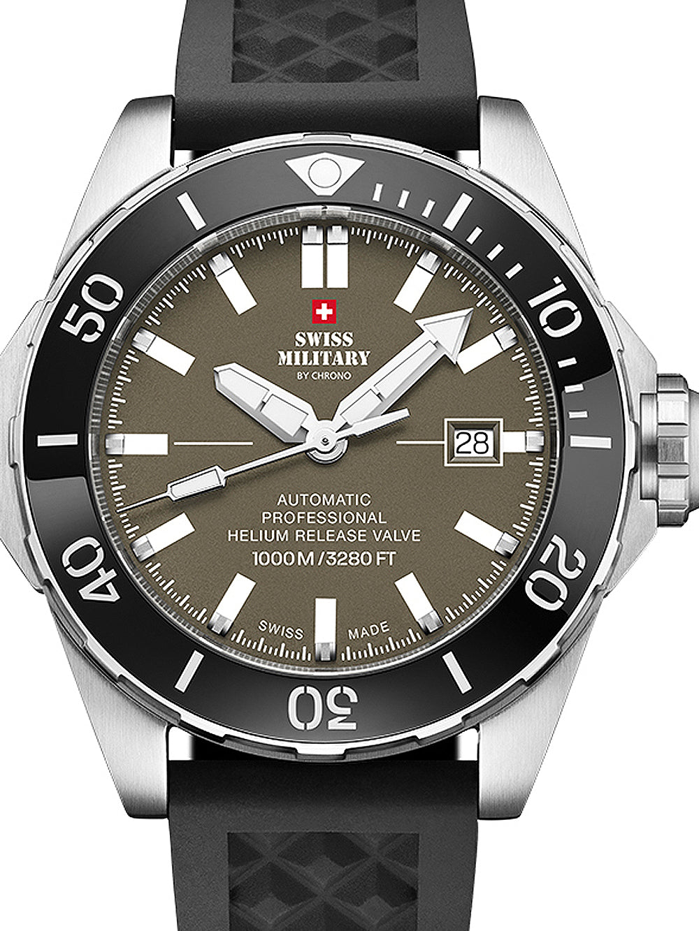 Swiss Military SMA34092.08 Automatic Diver vyriškas laikrodis 45mm 100ATM