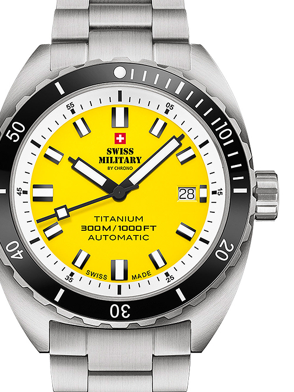 Swiss Military SMA34100.05 Diver Titanium Automatic vyriškas laikrodis 42mm 30ATM