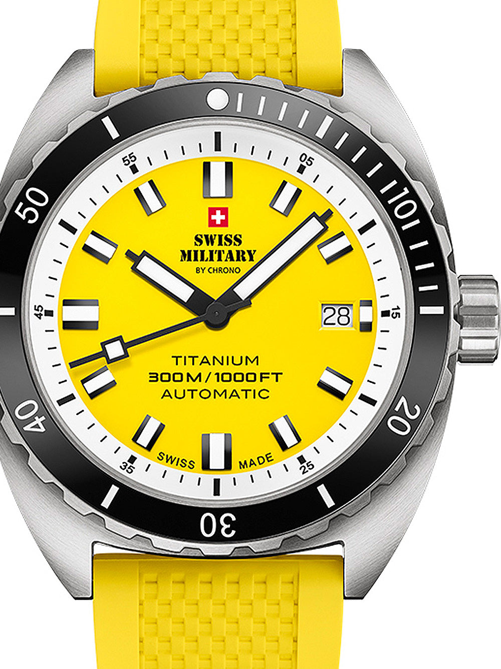 Swiss Military SMA34100.11 Diver Titanium Automatic vyriškas laikrodis 42mm 30ATM