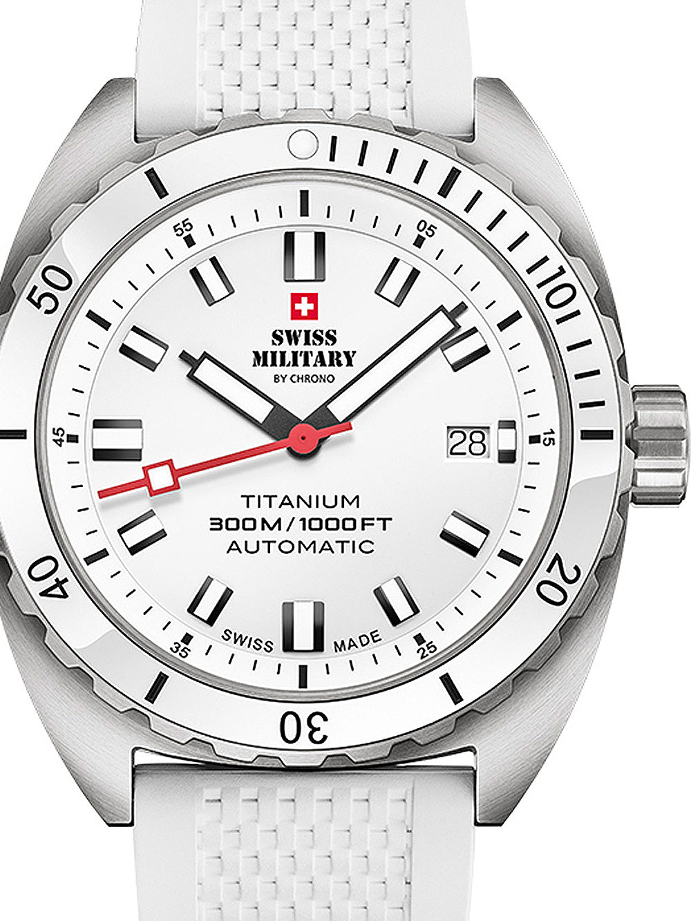 Swiss Military SMA34100.12 Diver Titanium Automatic vyriškas laikrodis 42mm