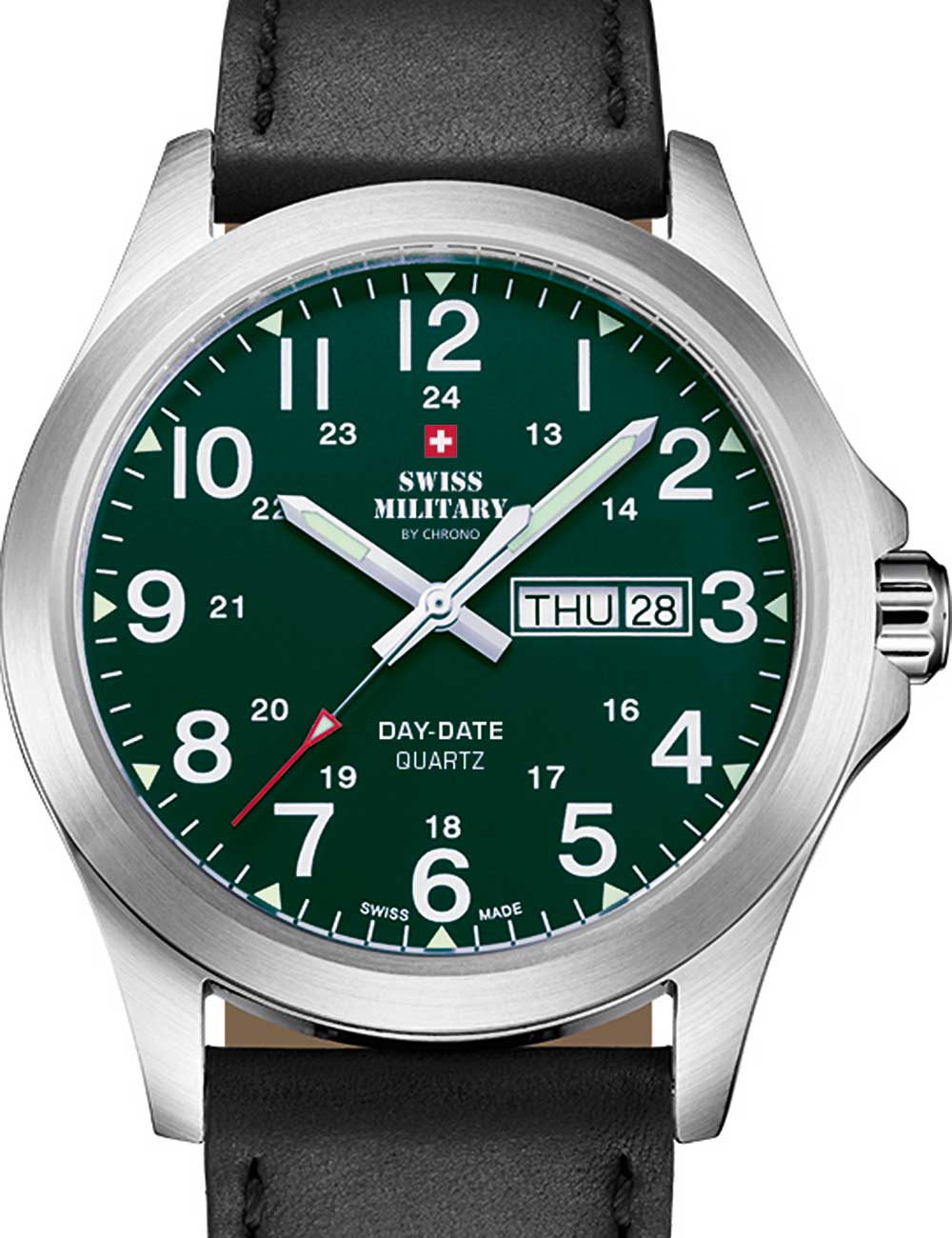 Swiss Military SMP36040.30 vyriškas laikrodis Day-Date Quartz 42mm 5ATM
