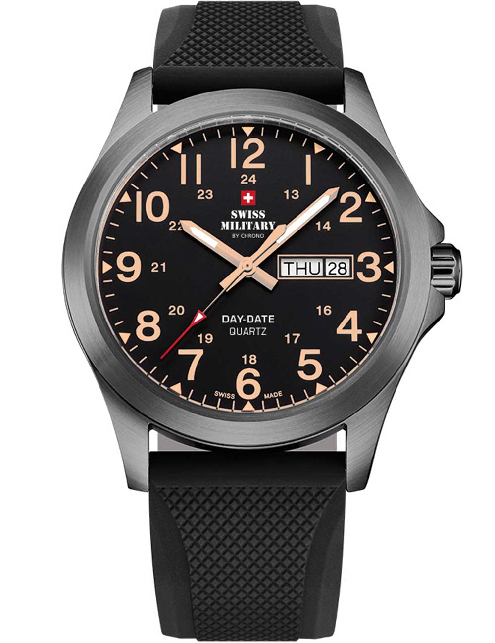 Swiss Military SMP36040.31 vyriškas laikrodis Day-Date Quartz 42mm 5ATM