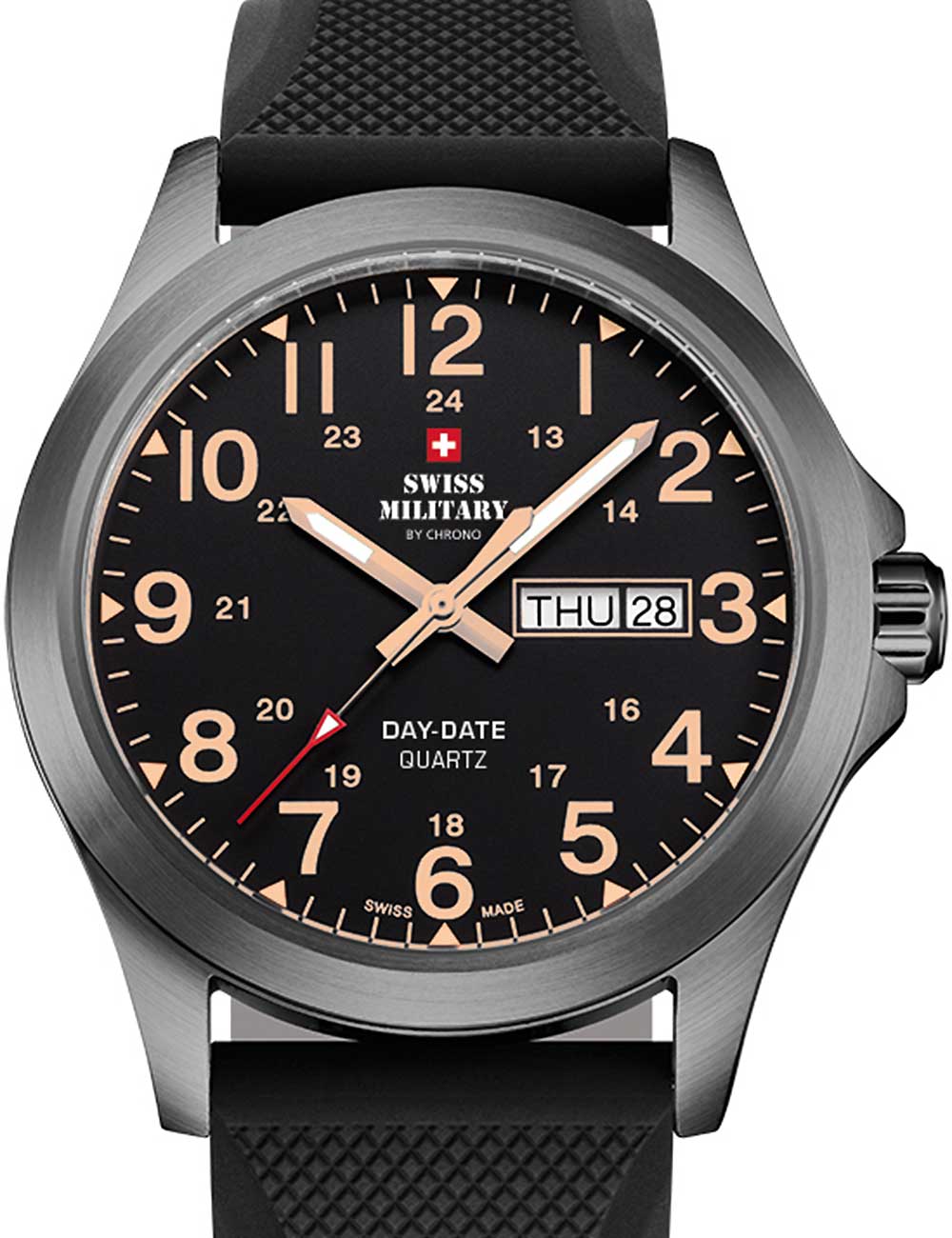 Swiss Military SMP36040.31 vyriškas laikrodis Day-Date Quartz 42mm 5ATM