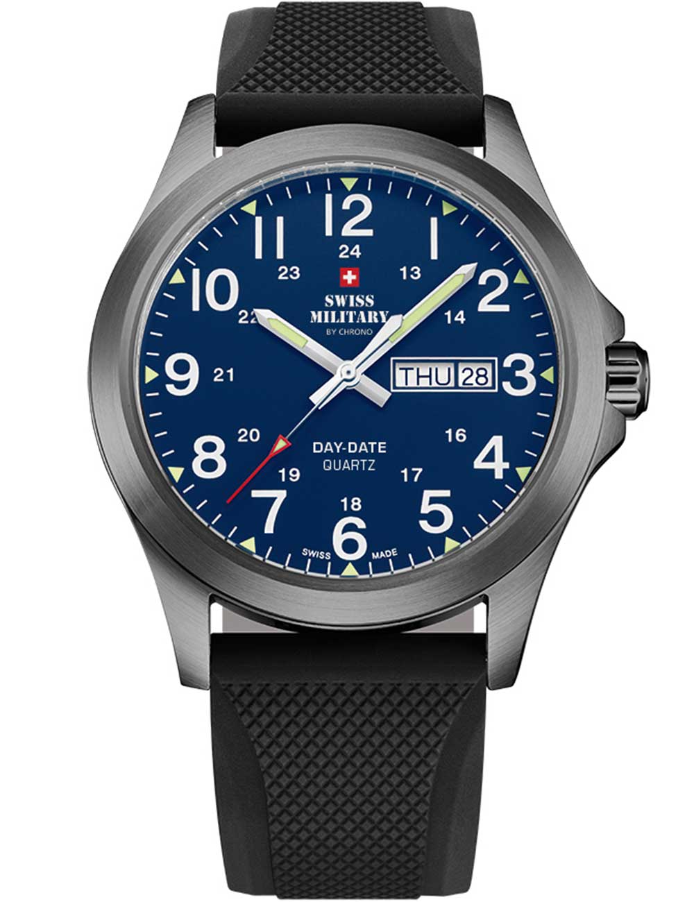 Swiss Military SMP36040.32 vyriškas laikrodis Day-Date Quartz 42mm 5ATM