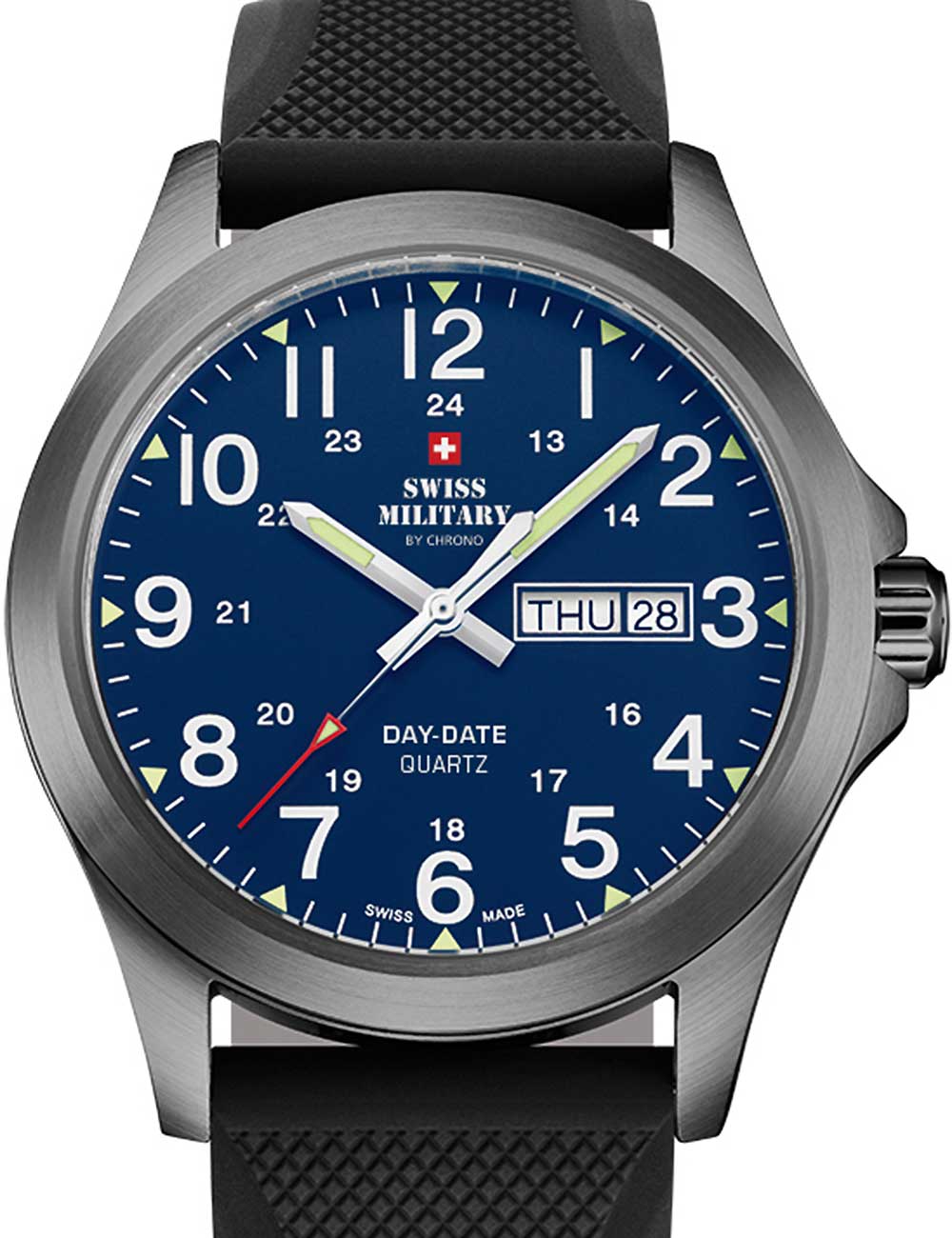 Swiss Military SMP36040.32 vyriškas laikrodis Day-Date Quartz 42mm 5ATM