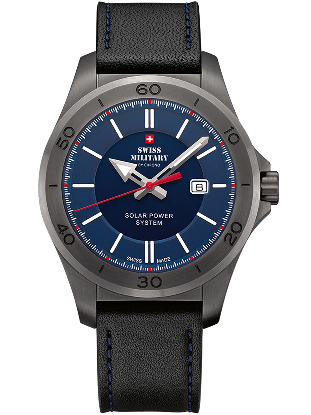 Swiss Military SMS34074.05 vyriškas laikrodis Solar 42mm 10ATM