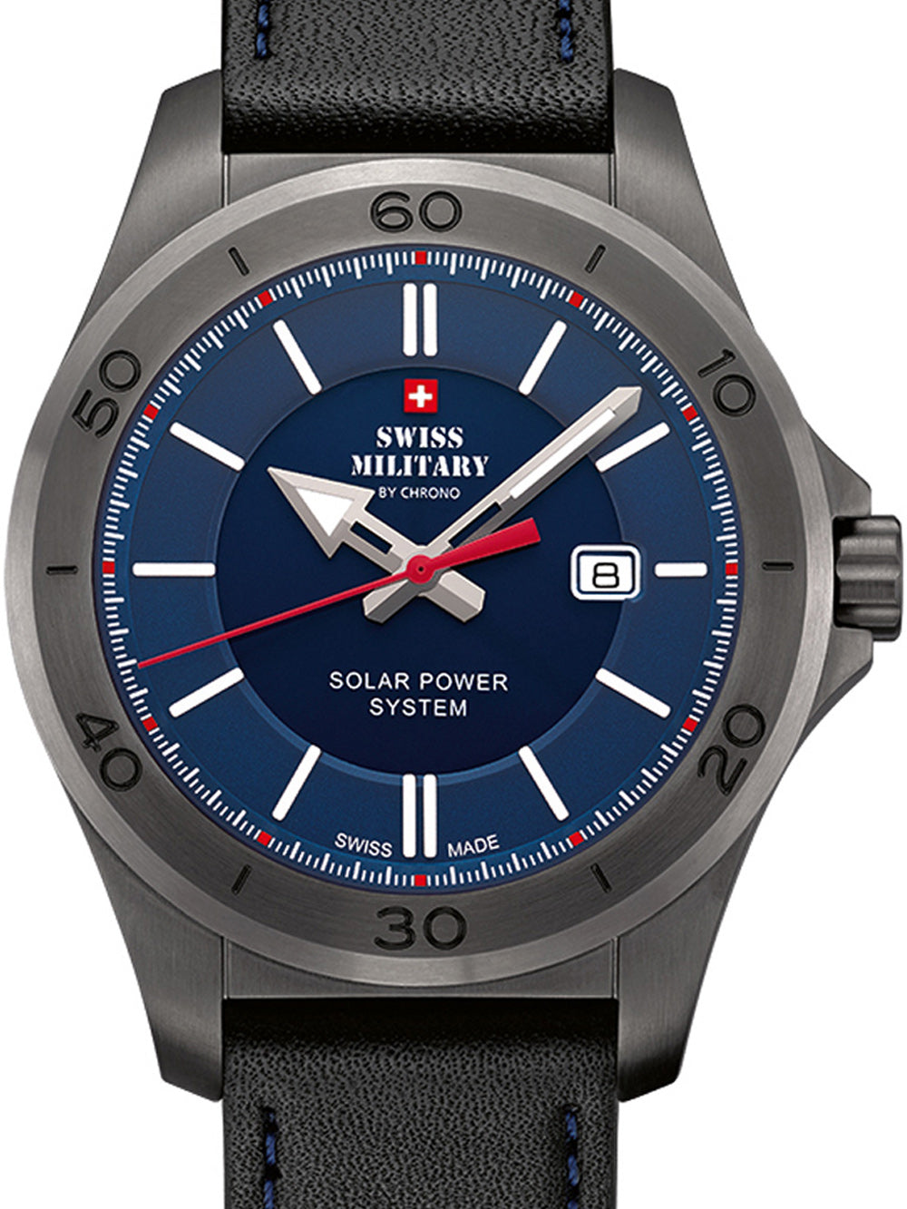 Swiss Military SMS34074.05 vyriškas laikrodis Solar 42mm 10ATM