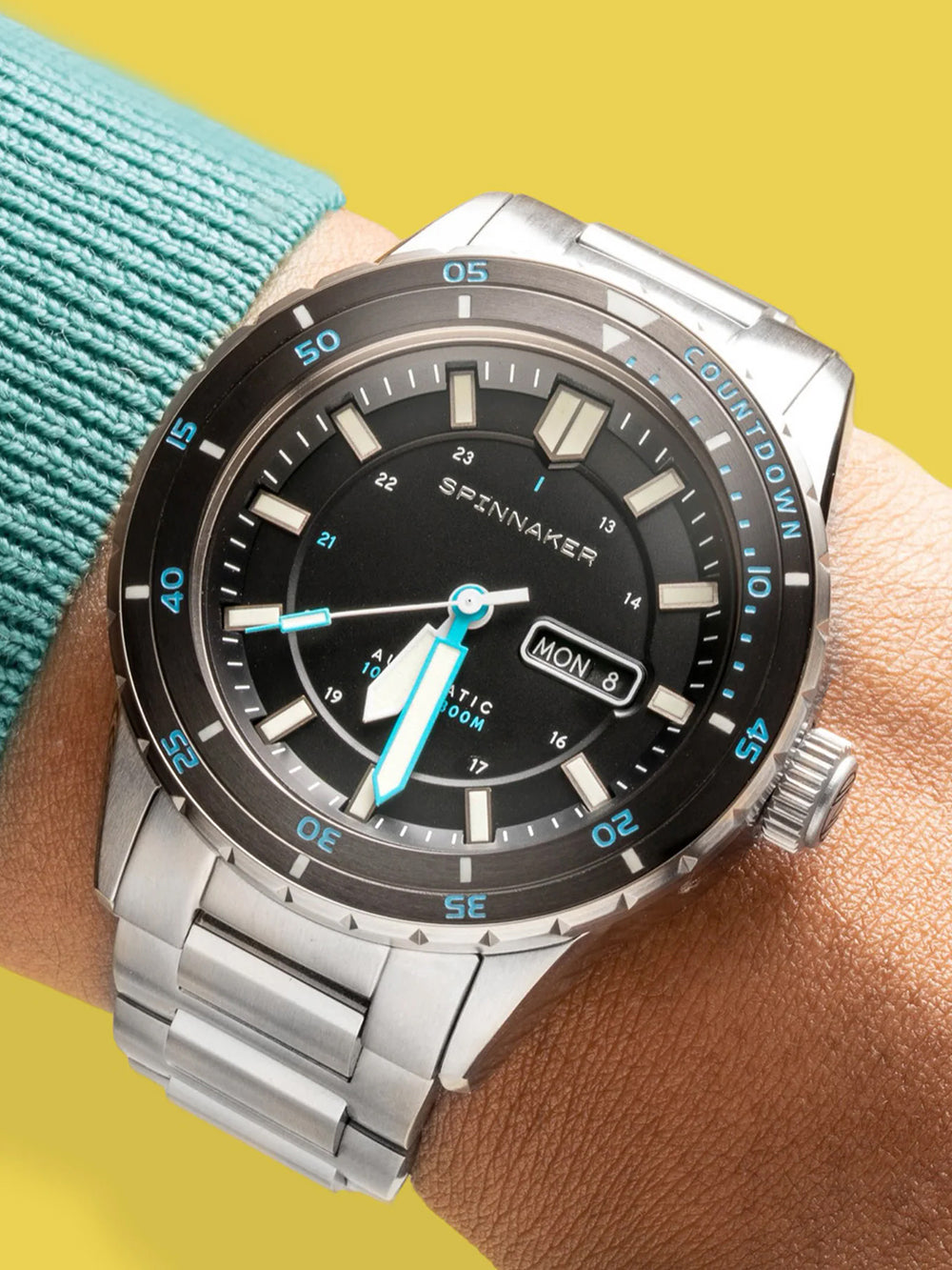 Spinnaker SP-5099-22 vyriškas laikrodis Hass Automatic Diver 43mm 30ATM
