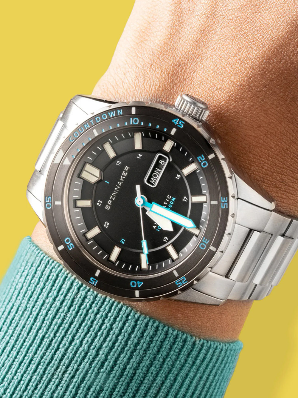 Spinnaker SP-5099-22 vyriškas laikrodis Hass Automatic Diver 43mm 30ATM