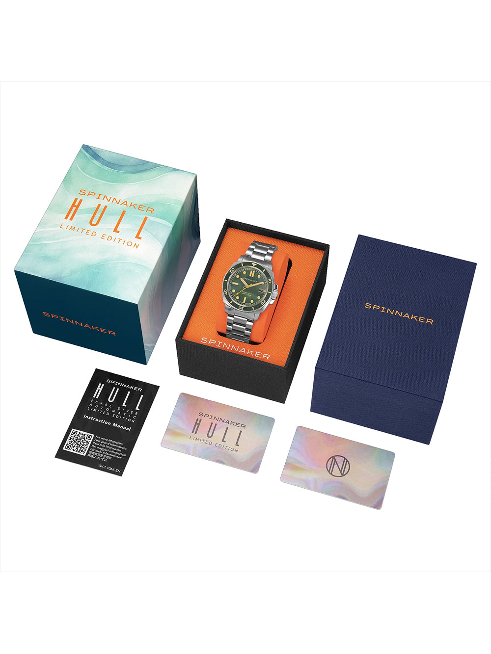 Spinnaker SP-5106-33 vyriškas laikrodis Hull Automatic Pearl Diver Limited 42mm 30ATM