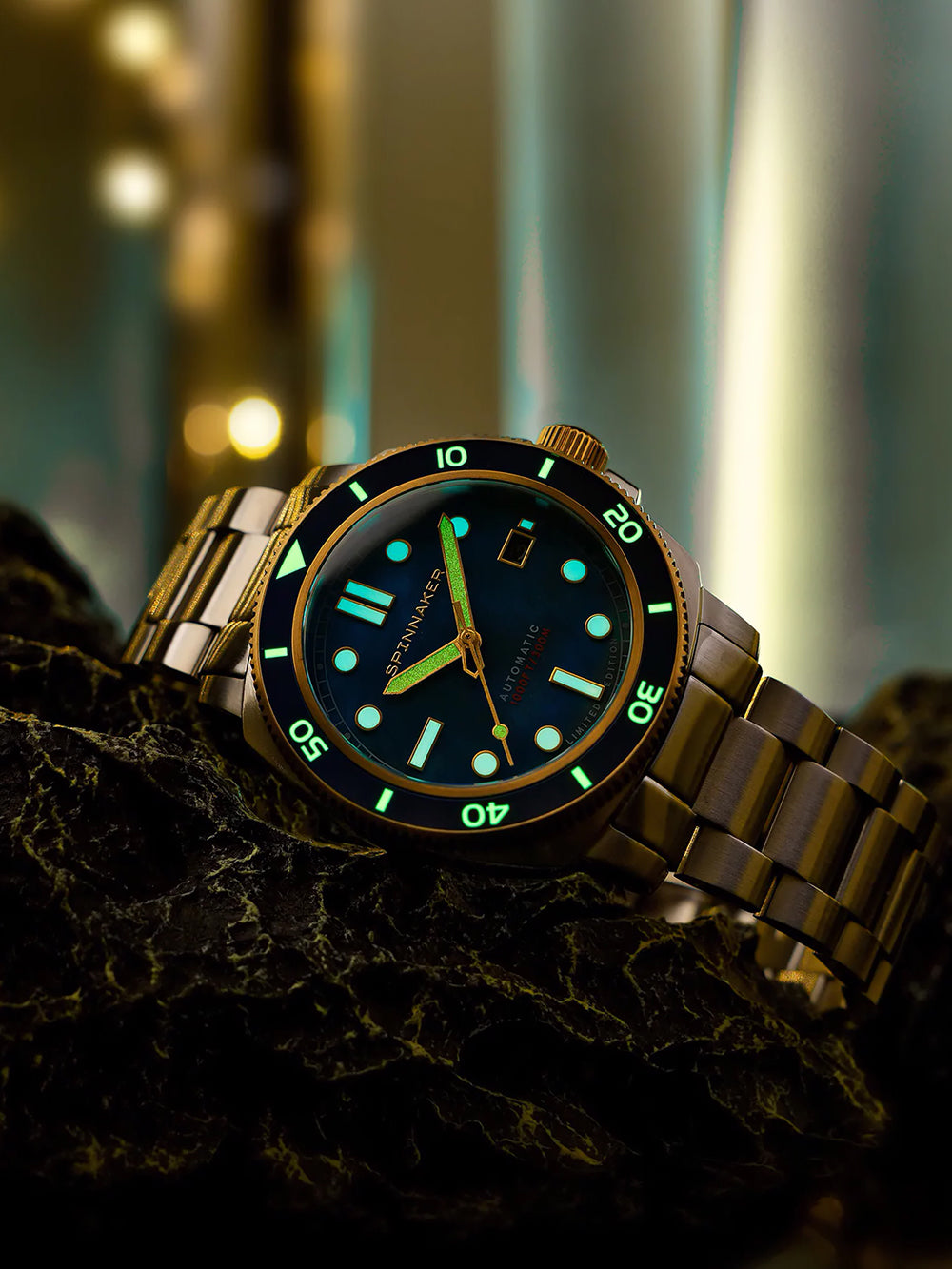 Spinnaker SP-5106-44 vyriškas laikrodis Hull Automatic Pearl Diver Limited 42mm 30ATM