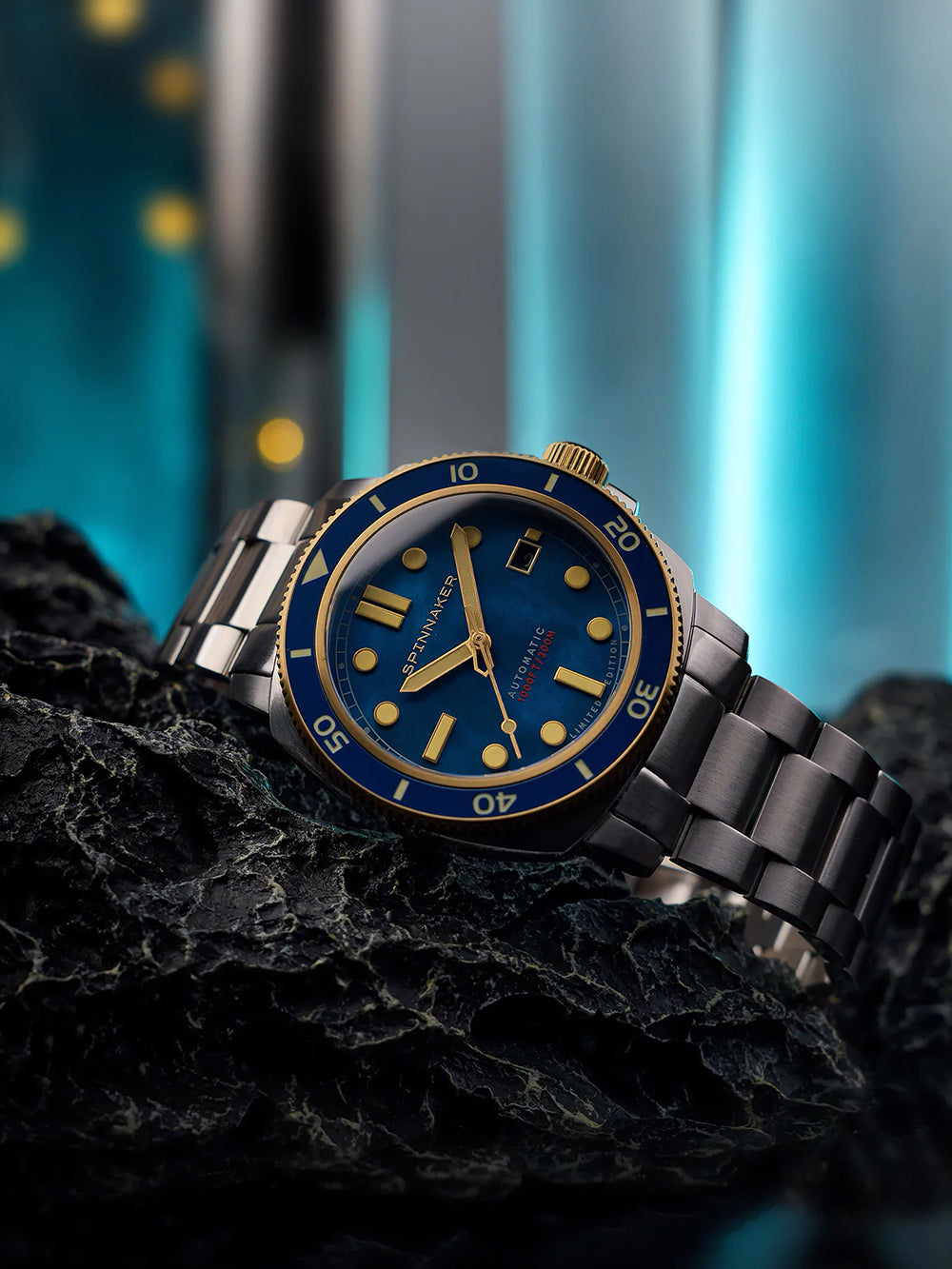 Spinnaker SP-5106-44 vyriškas laikrodis Hull Automatic Pearl Diver Limited 42mm 30ATM