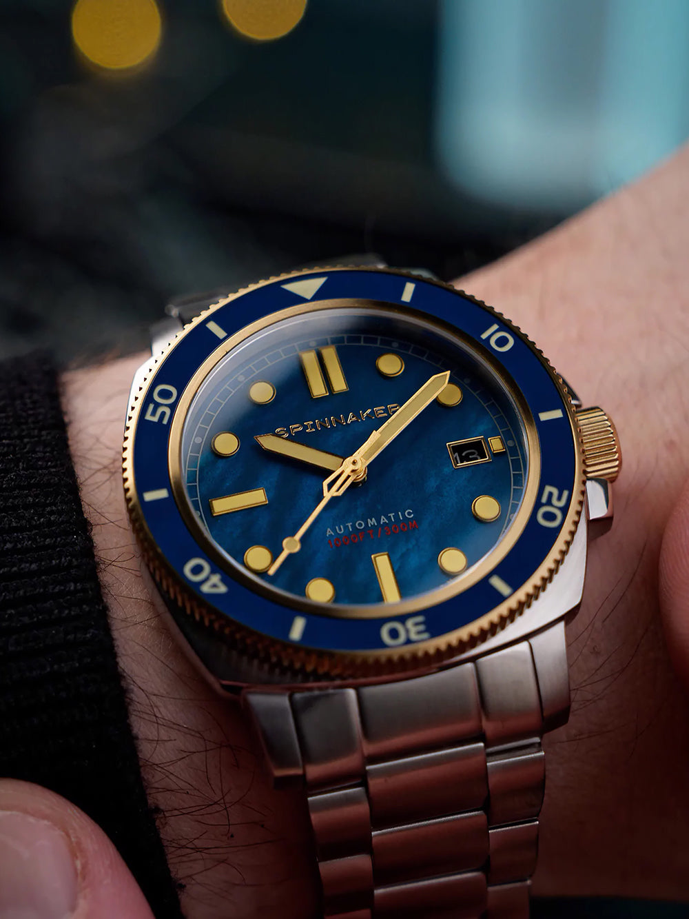Spinnaker SP-5106-44 vyriškas laikrodis Hull Automatic Pearl Diver Limited 42mm 30ATM