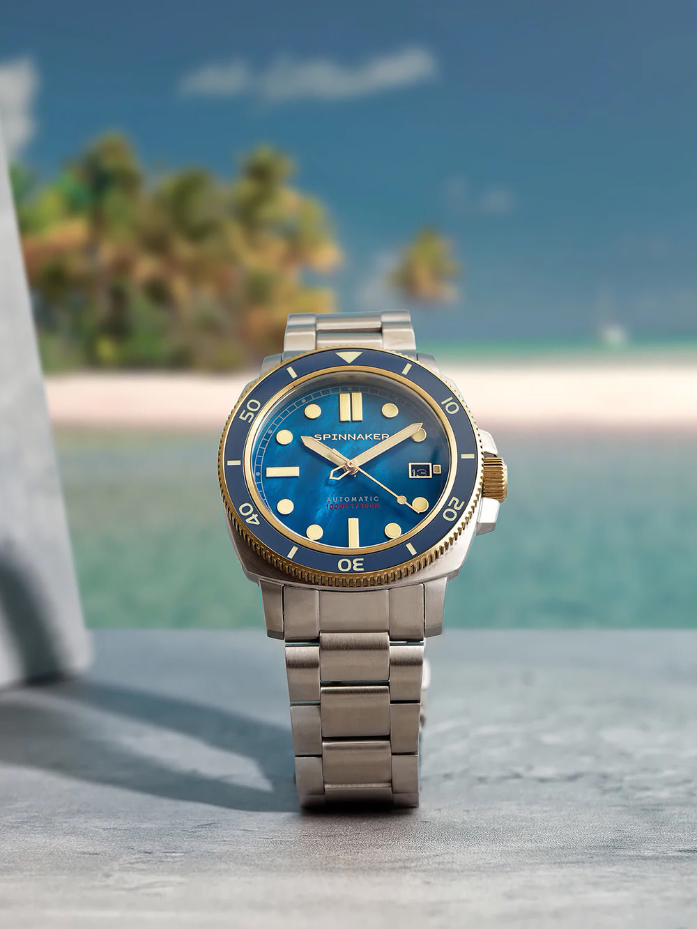 Spinnaker SP-5106-44 vyriškas laikrodis Hull Automatic Pearl Diver Limited 42mm 30ATM