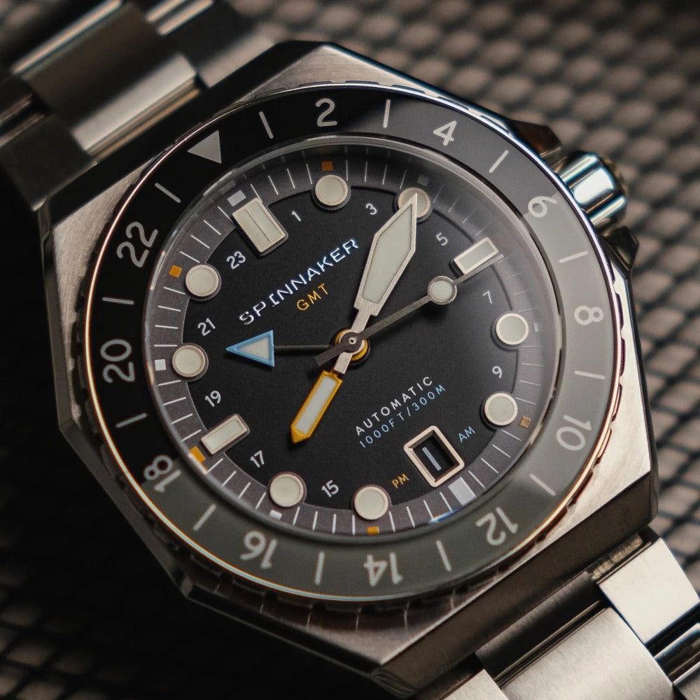 Spinnaker SP-5119-11 Dumas Automatic GMT vyriškas laikrodis 44mm 30ATM