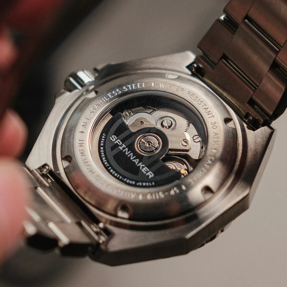 Spinnaker SP-5119-11 Dumas Automatic GMT vyriškas laikrodis 44mm 30ATM