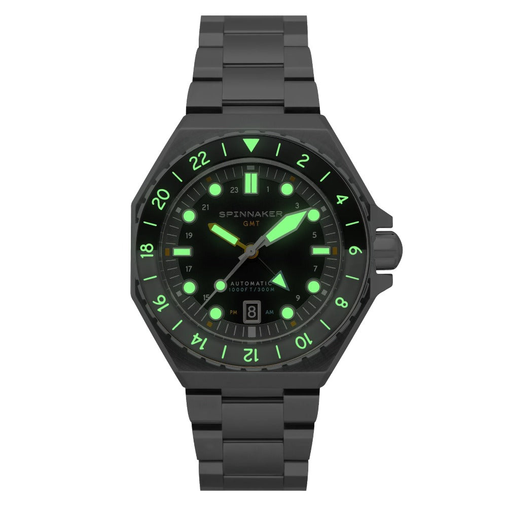 Spinnaker SP-5119-11 Dumas Automatic GMT vyriškas laikrodis 44mm 30ATM