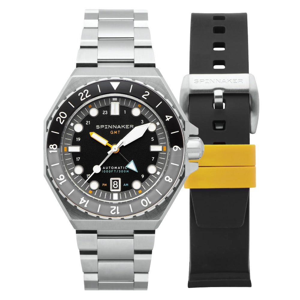 Spinnaker SP-5119-11 Dumas Automatic GMT vyriškas laikrodis 44mm 30ATM