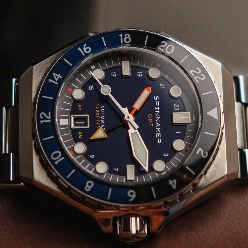 Spinnaker SP-5119-22 Dumas Automatic GMT vyriškas laikrodis 44mm 30ATM