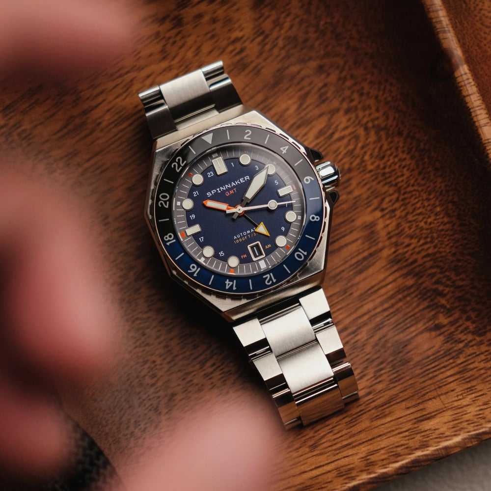 Spinnaker SP-5119-22 Dumas Automatic GMT vyriškas laikrodis 44mm 30ATM