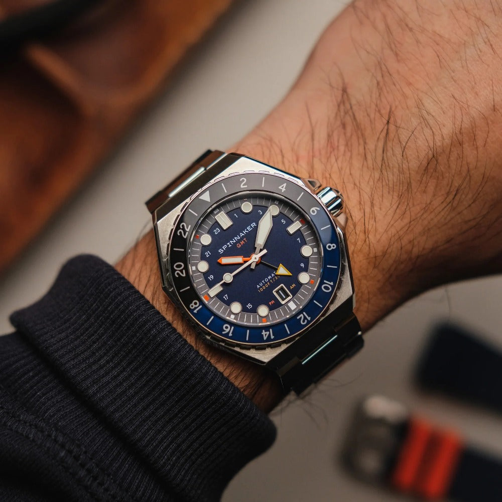 Spinnaker SP-5119-22 Dumas Automatic GMT vyriškas laikrodis 44mm 30ATM