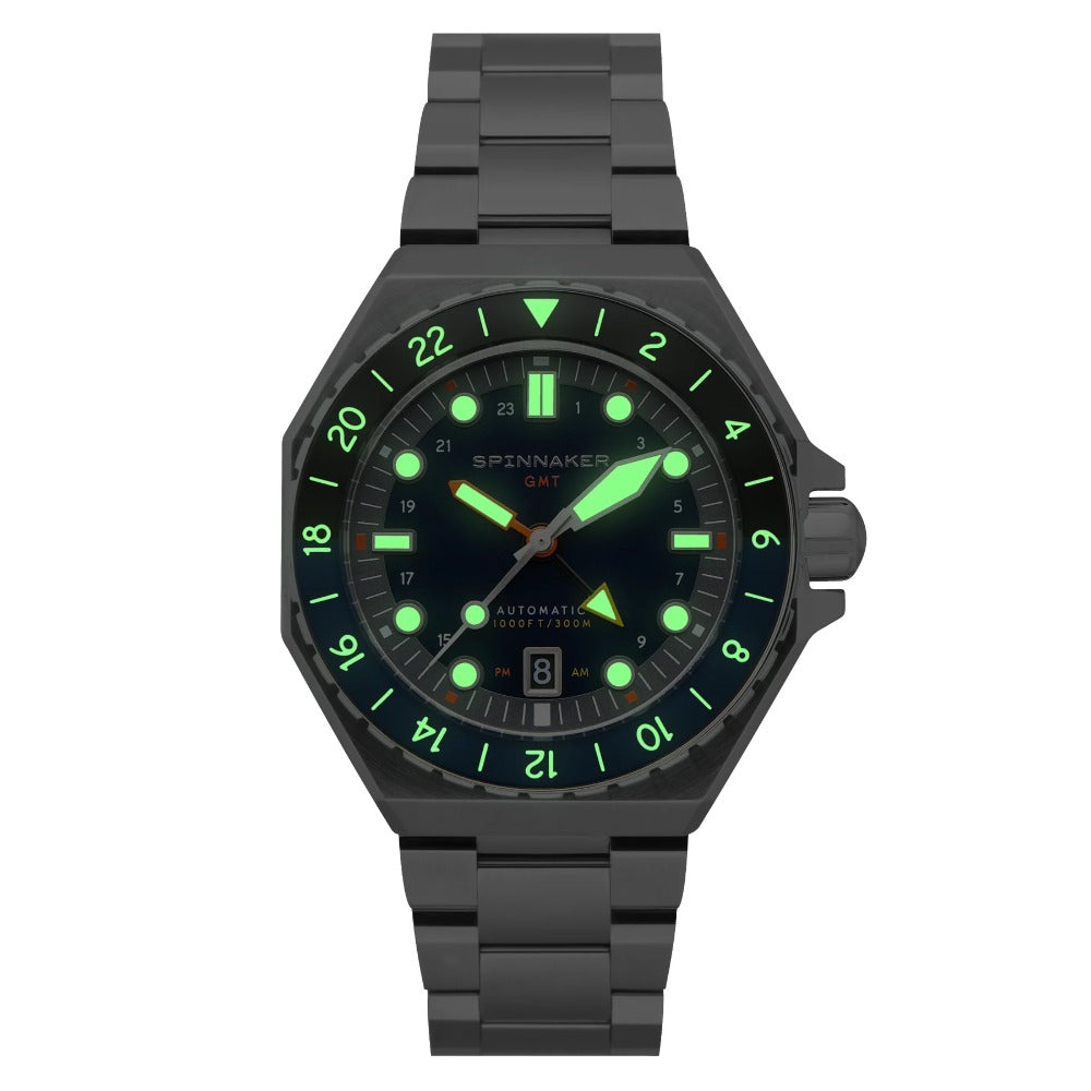 Spinnaker SP-5119-22 Dumas Automatic GMT vyriškas laikrodis 44mm 30ATM