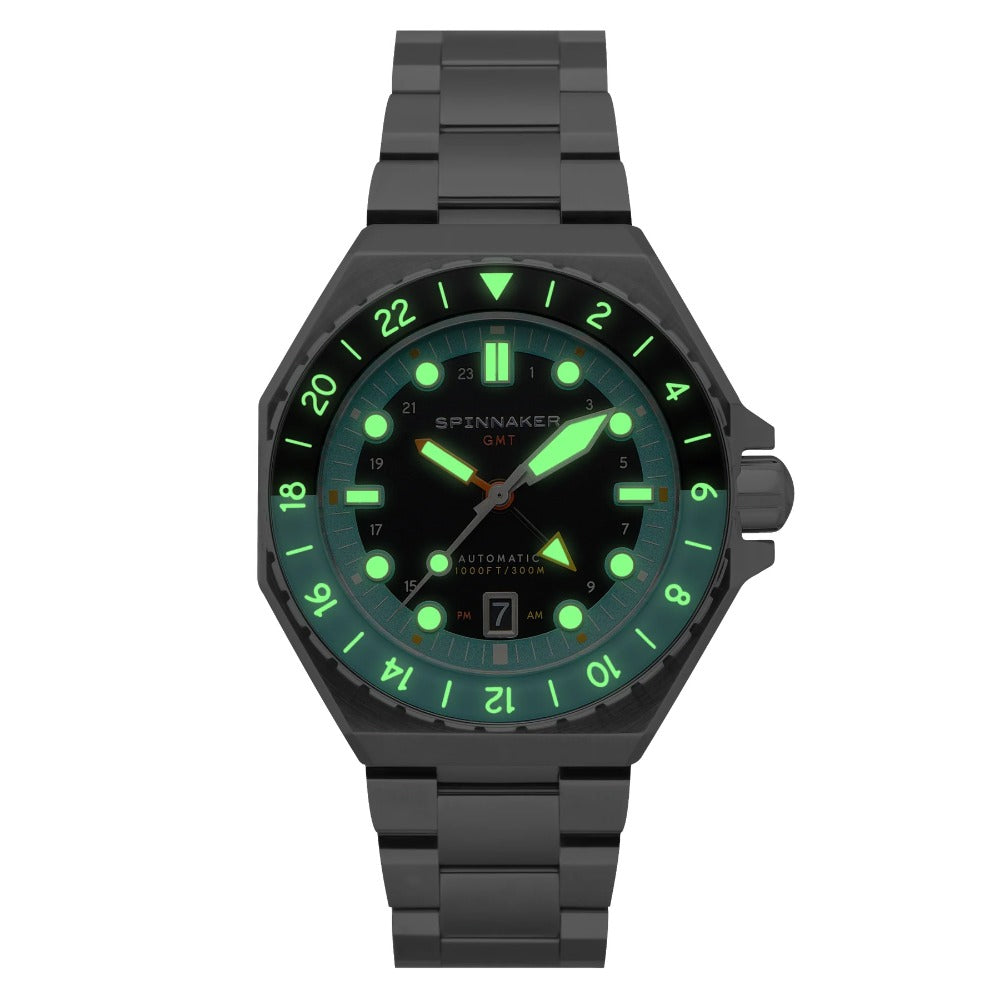 Spinnaker SP-5119-33 Dumas Automatic GMT vyriškas laikrodis 44mm 30ATM