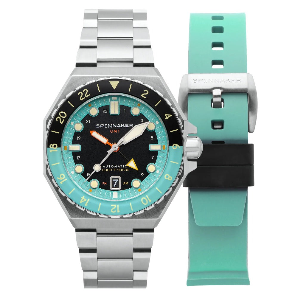 Spinnaker SP-5119-33 Dumas Automatic GMT vyriškas laikrodis 44mm 30ATM