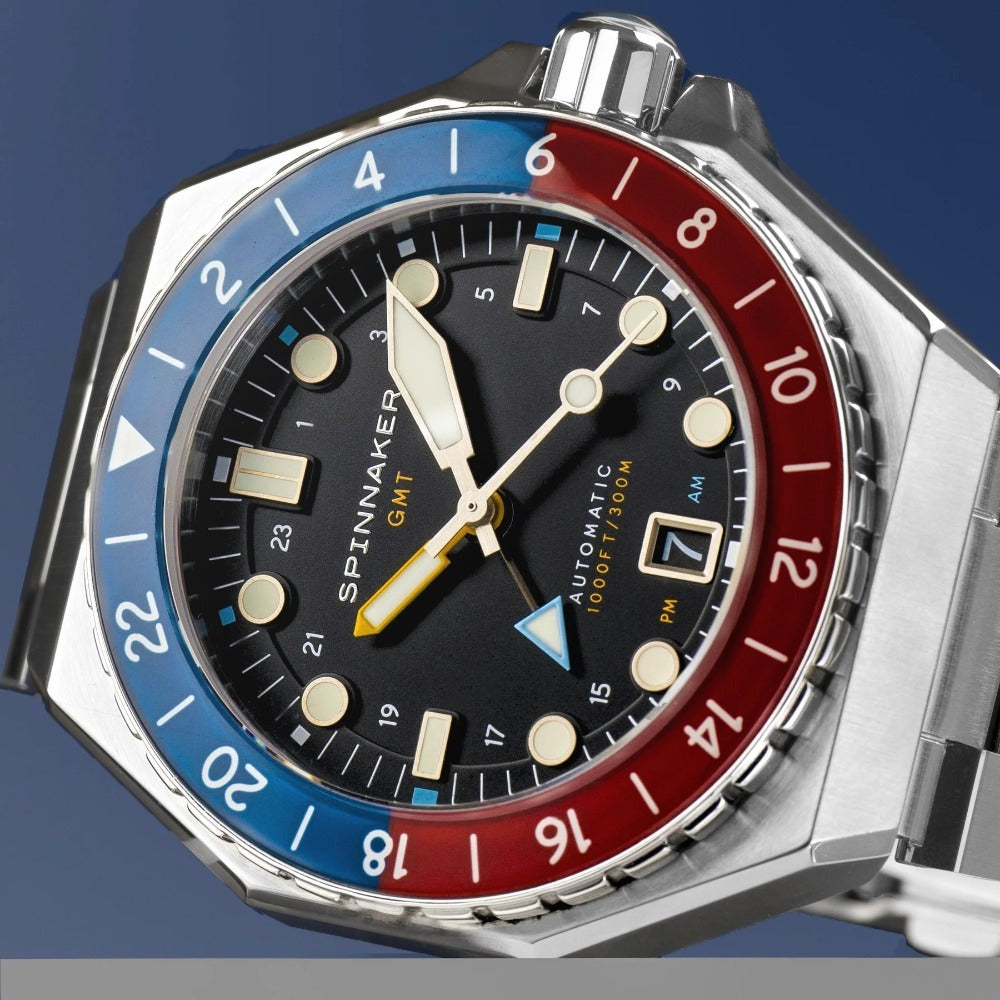 Spinnaker SP-5119-44 Dumas Automatic GMT vyriškas laikrodis 44mm 30ATM