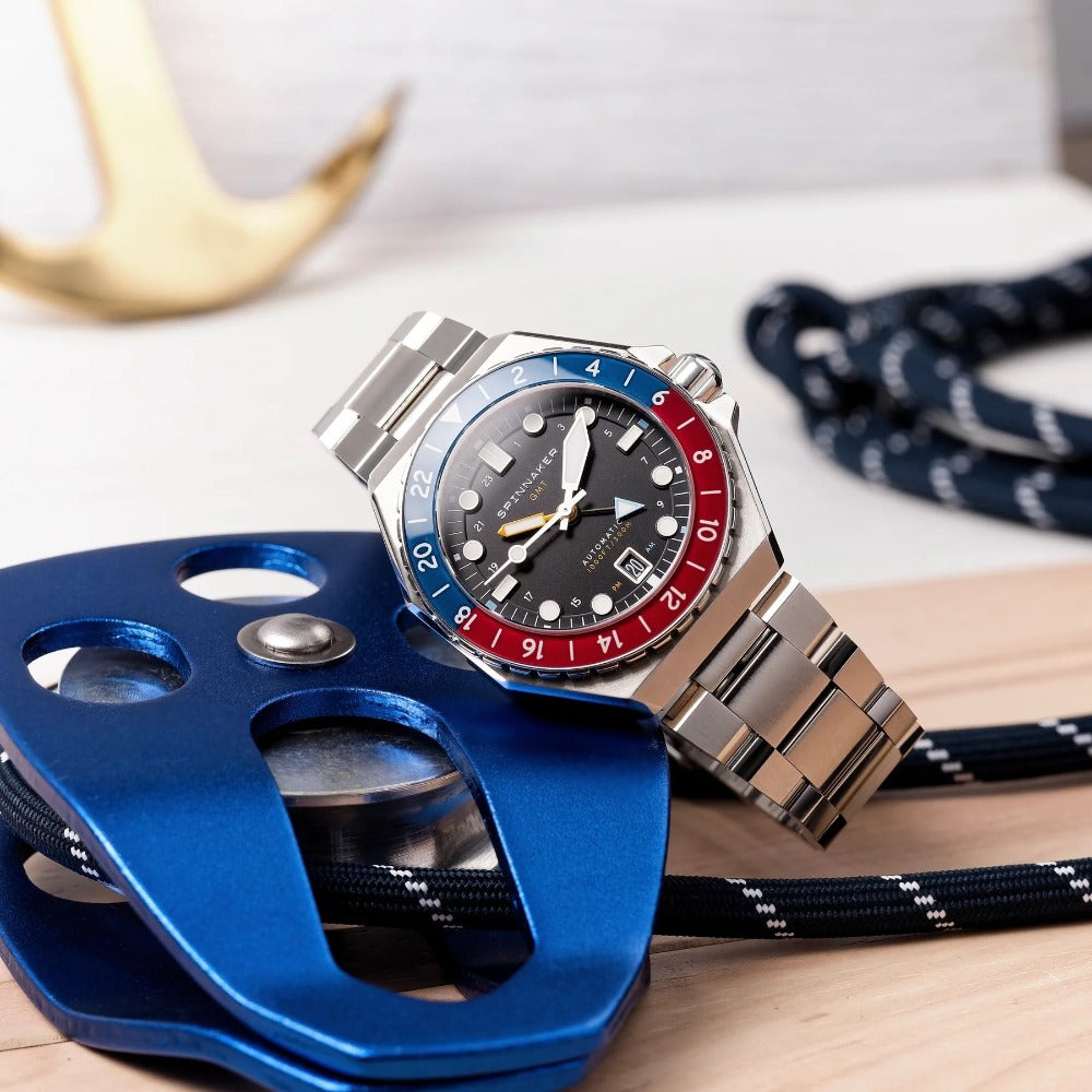 Spinnaker SP-5119-44 Dumas Automatic GMT vyriškas laikrodis 44mm 30ATM