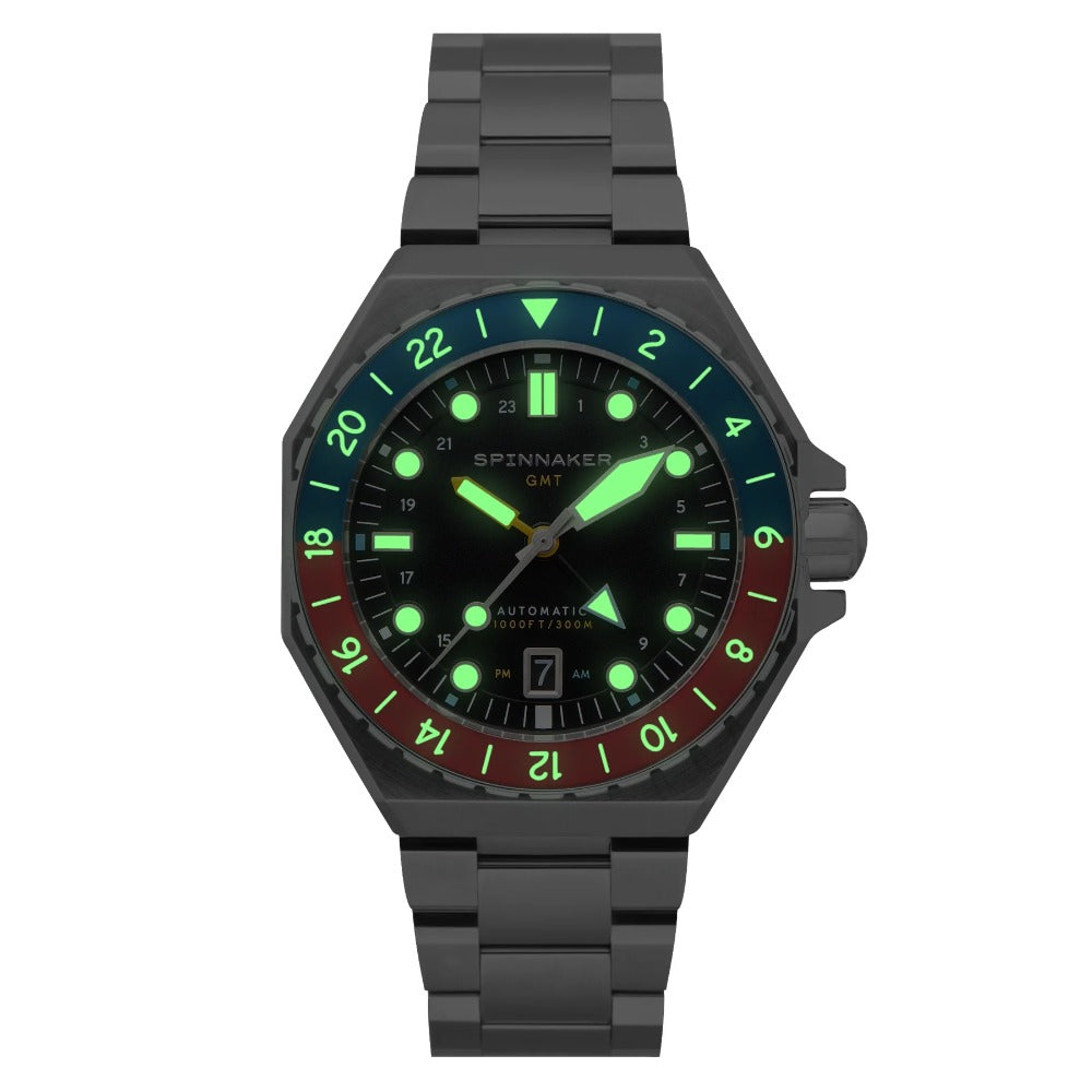 Spinnaker SP-5119-44 Dumas Automatic GMT vyriškas laikrodis 44mm 30ATM
